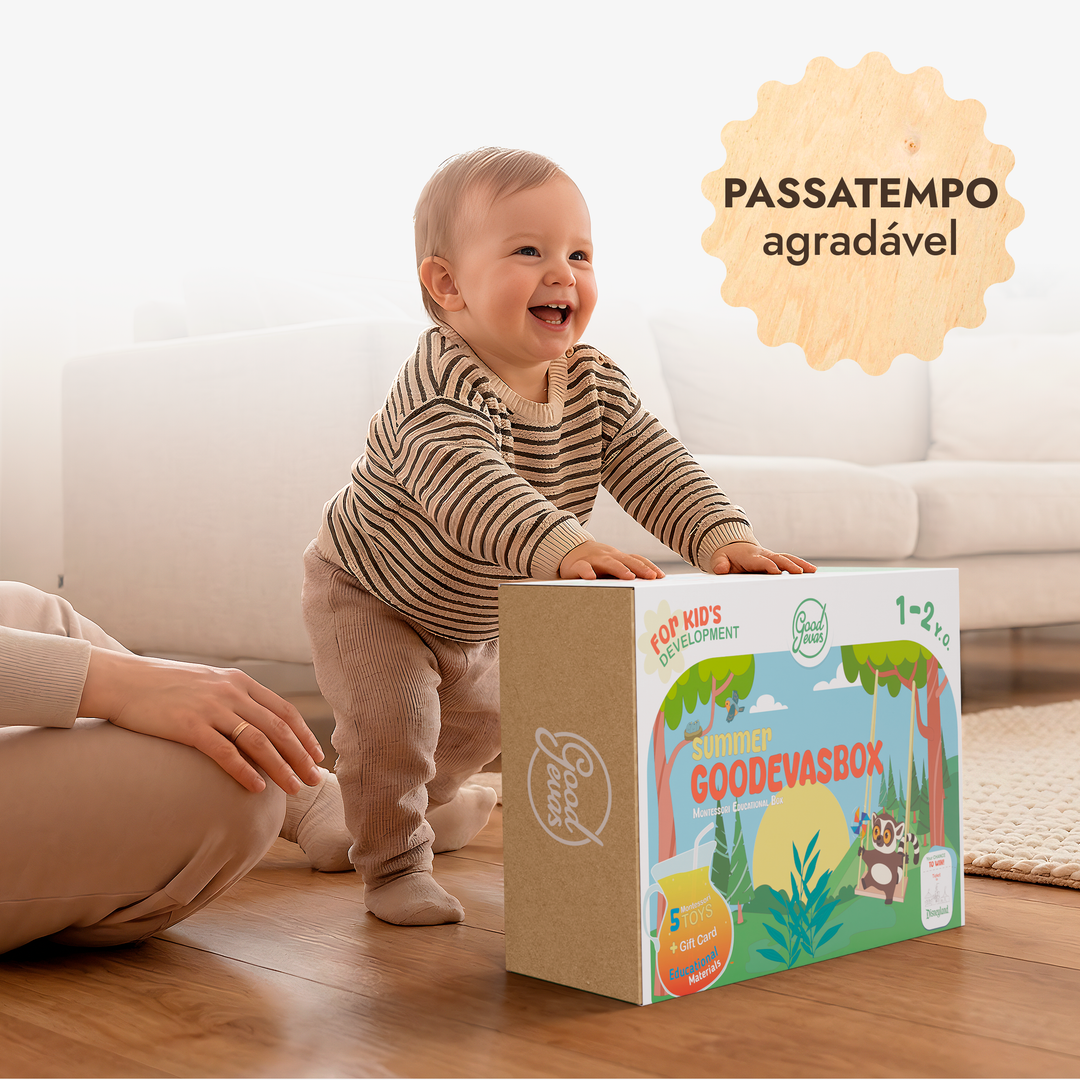Subscrição anual de kits de brincar (1–2 anos) — 4 kits por ano — GoodevasBox