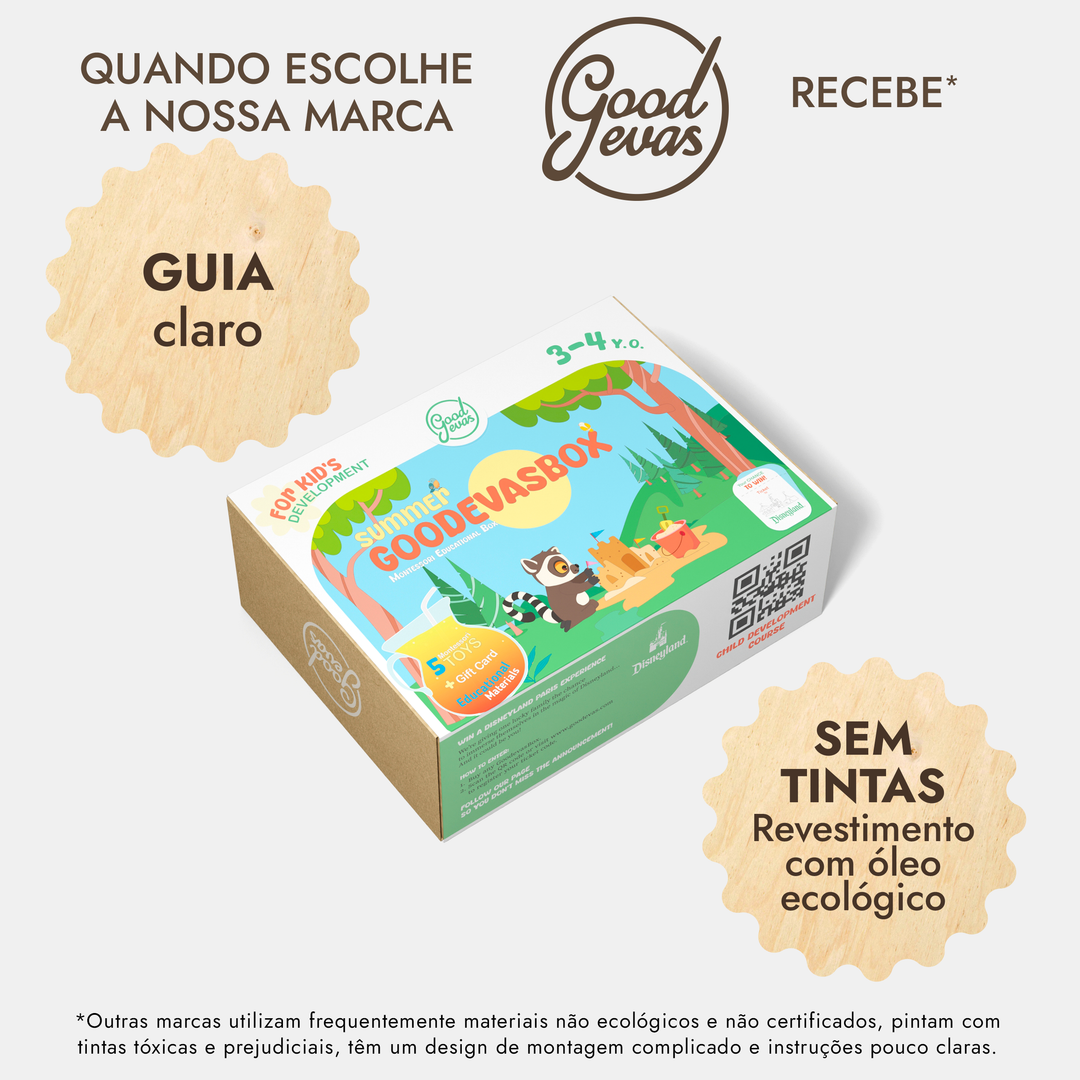 Subscrição anual de kits de brincar (3–4 anos) — 4 kits por ano — GoodevasBox