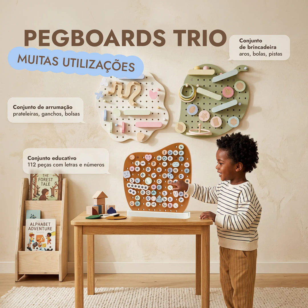 Pegboard de madeira para quarto de criança — GoodevasBoard