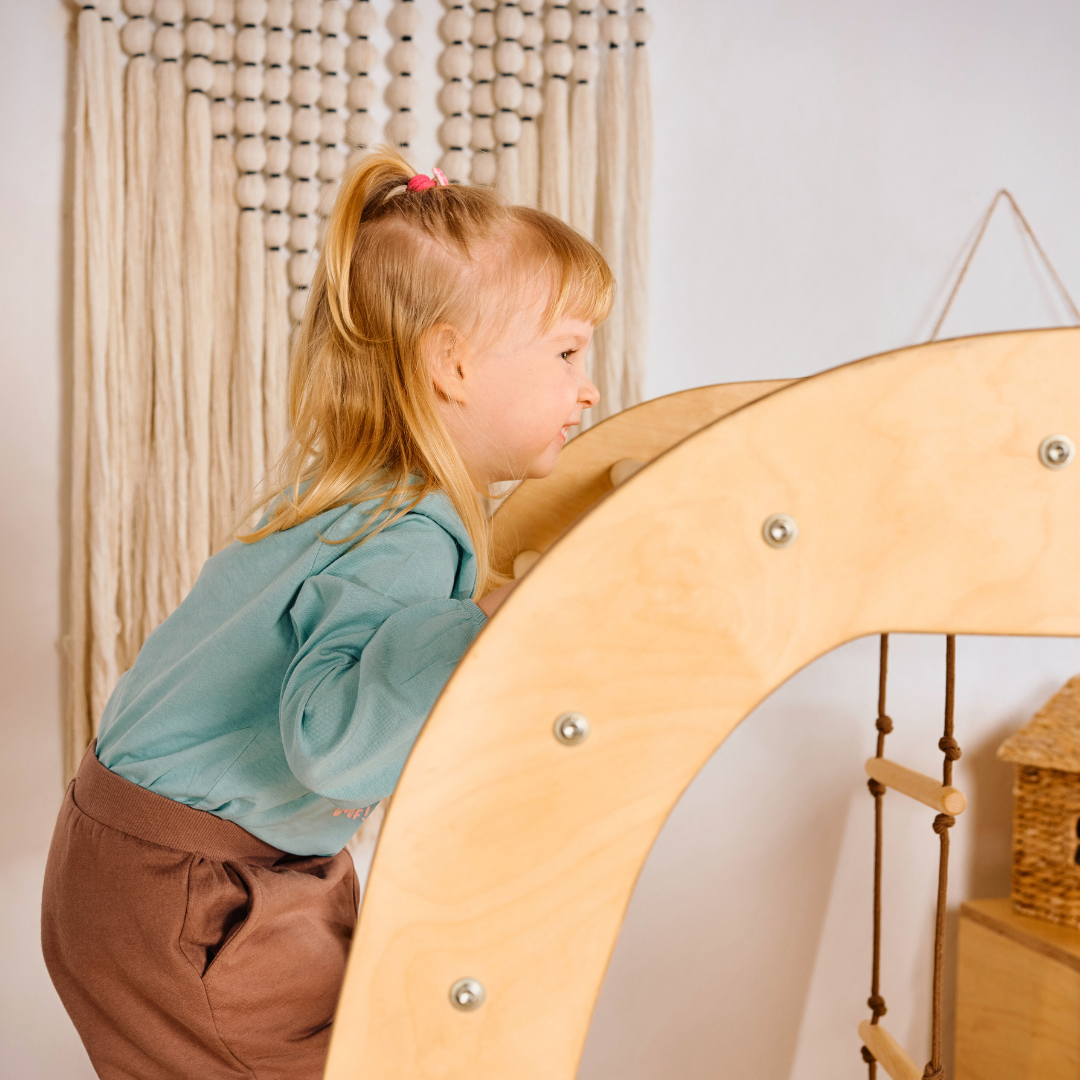 Parque infantil interior em madeira para crianças - Parque infantil 7 em 1 + conjunto de baloiços + escorrega + Acessório de desenho e arte