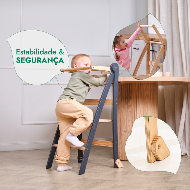 Torre de Aprendizagem Dobrável para Crianças – Bege