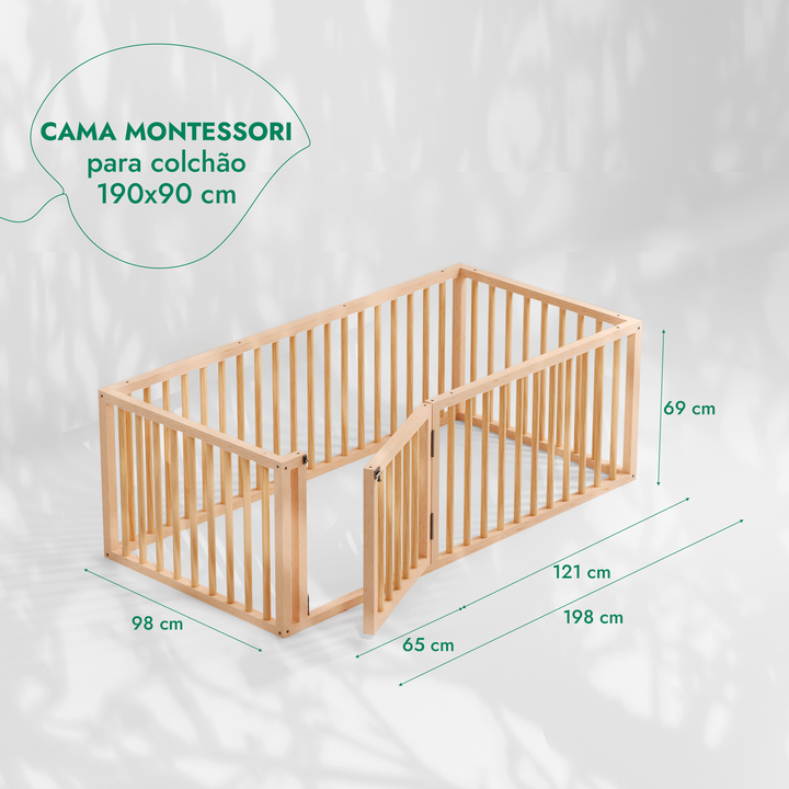 Cama Montessori para crianças e bebés a partir dos 6 meses