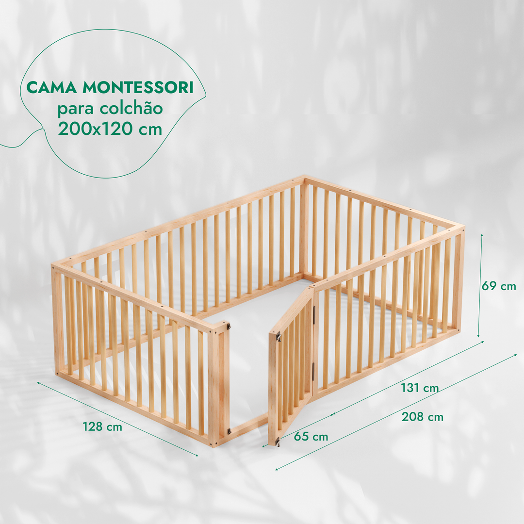 Cama Montessori para crianças e bebés a partir dos 6 meses