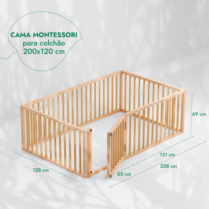 Cama Montessori para crianças e bebés a partir dos 6 meses
