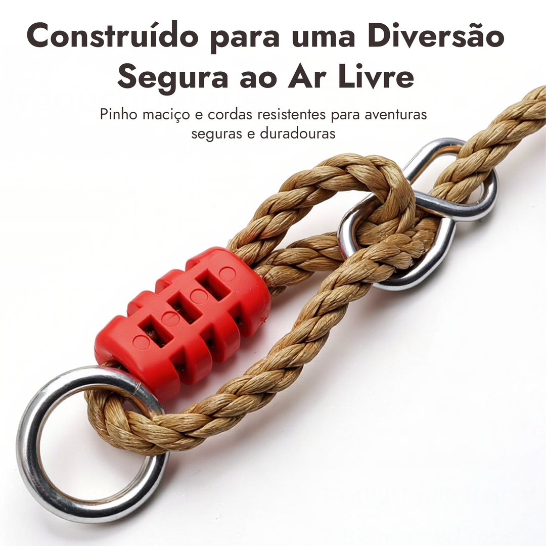 Conjunto de baloiço 2em1: Trapézio + Argolas de ginástica
