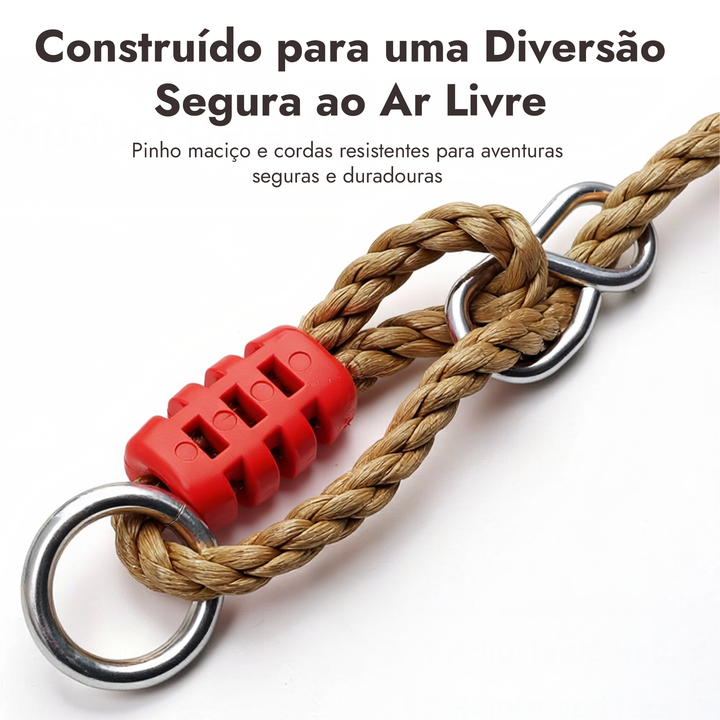 Conjunto de baloiço 2em1: Trapézio + Argolas de ginástica