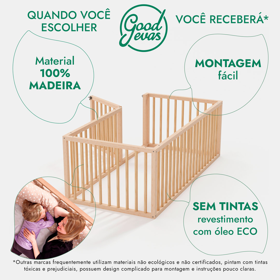 Cama Montessori para crianças e bebés a partir dos 6 meses