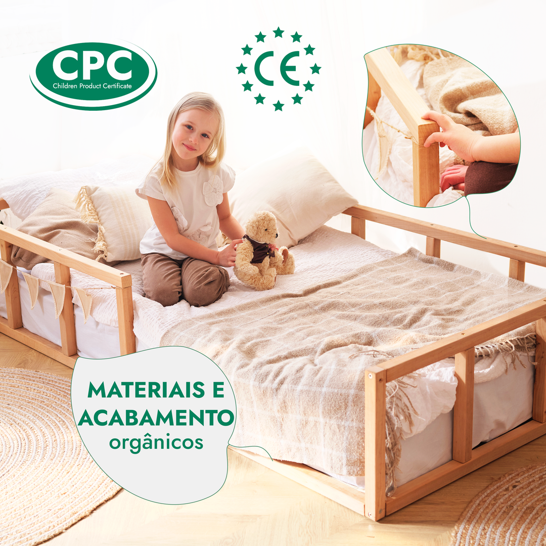 Cama Montessori para crianças e bebés a partir dos 6 meses
