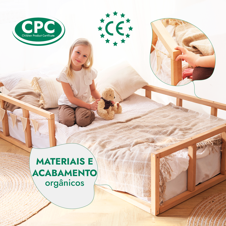 Cama Montessori para crianças e bebés a partir dos 6 meses