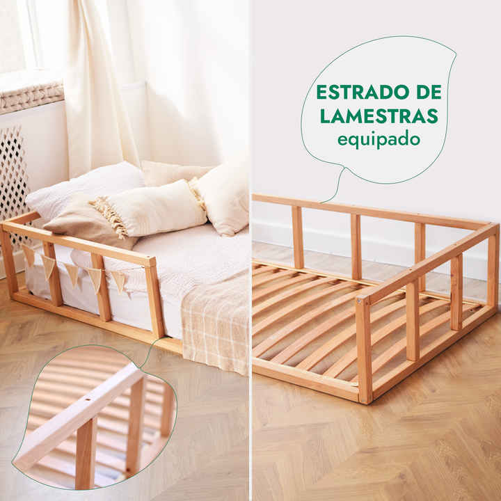 Cama Montessori para crianças e bebés a partir dos 6 meses