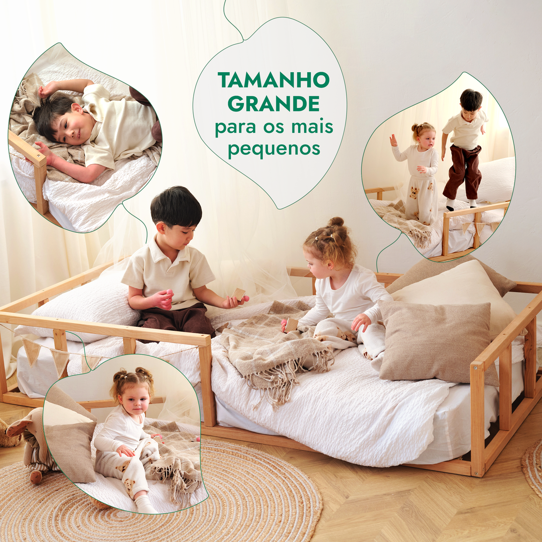 Cama Montessori para crianças e bebés a partir dos 6 meses