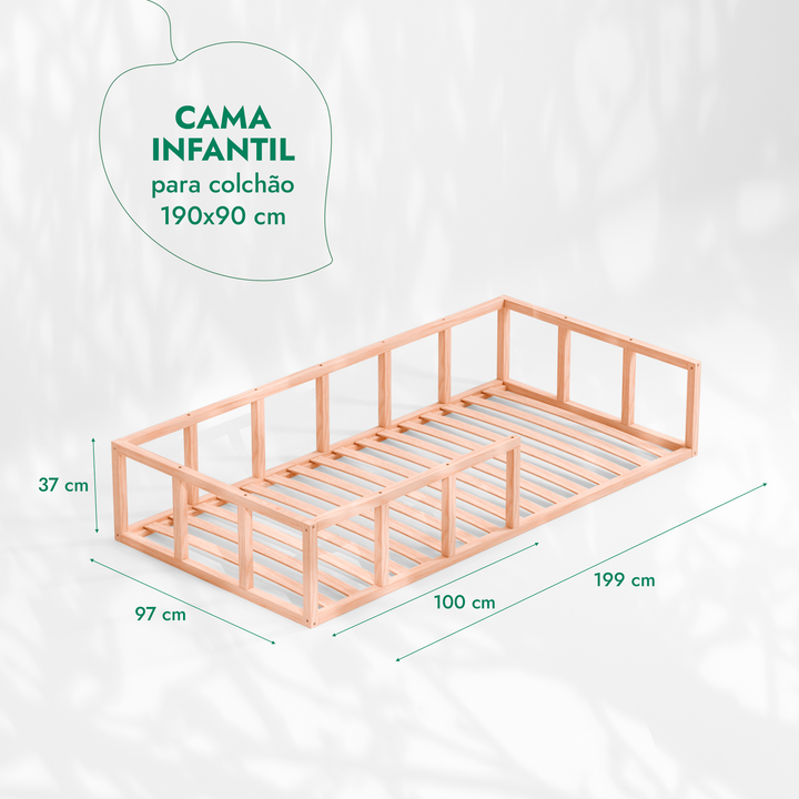 Cama Montessori para crianças e bebés a partir dos 6 meses