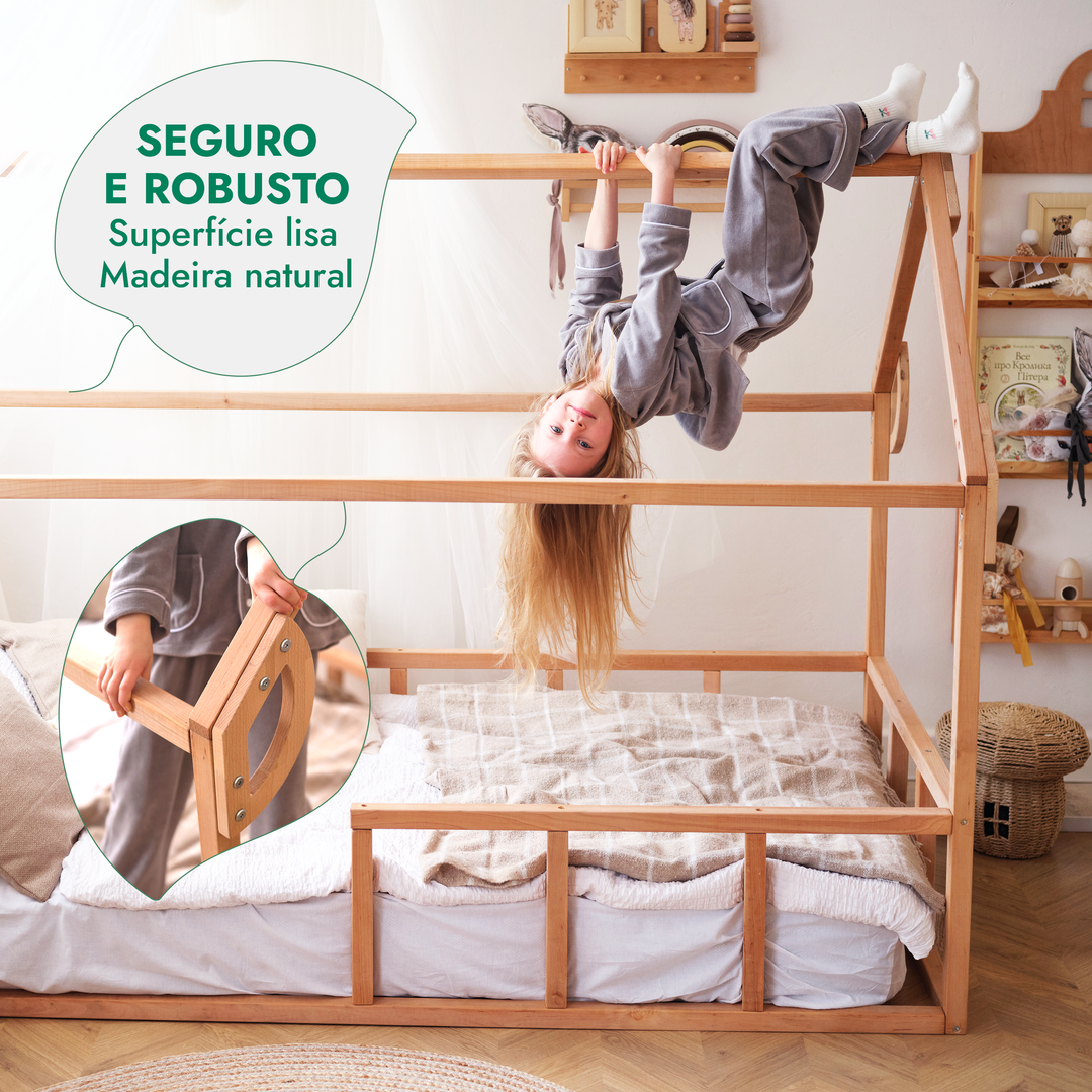 Cama-casinha para crianças e bebés a partir de 1 ano (tamanho UE 200x120 cm)