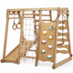 Ginásio Indoor Jungle 6-em-1 para Crianças: Parque de Brincadeiras + Conjunto de Balanços + Escorrega + Corda + Escadas