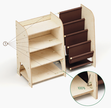 Estante Infantil para Livros e Brinquedos