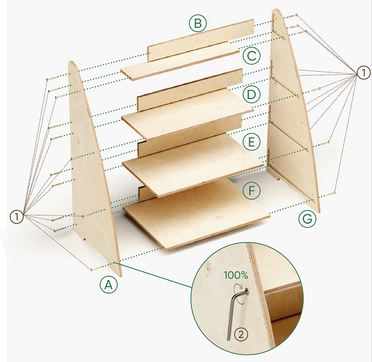 Estante Infantil para Livros e Brinquedos