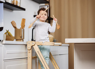 Torre de Aprendizagem Dobrável para Crianças – Rosa