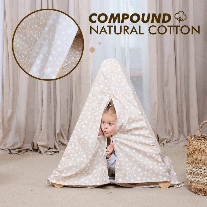 Capa de Tenda de Brincar com Tapete para Escada Triangular de Escalada