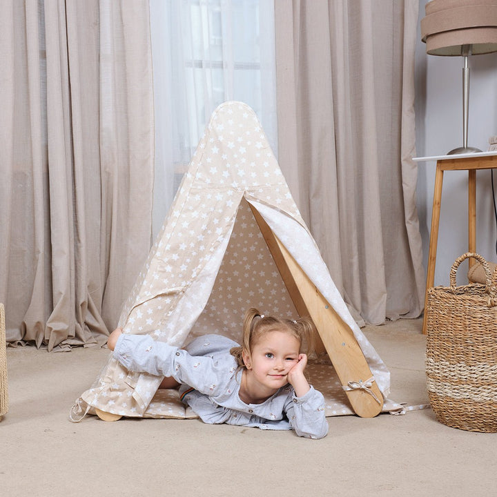 Capa de Tenda de Brincar com Tapete para Escada Triangular de Escalada