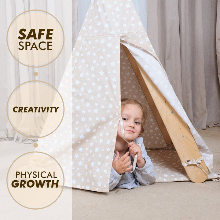 Capa de Tenda de Brincar com Tapete para Escada Triangular de Escalada