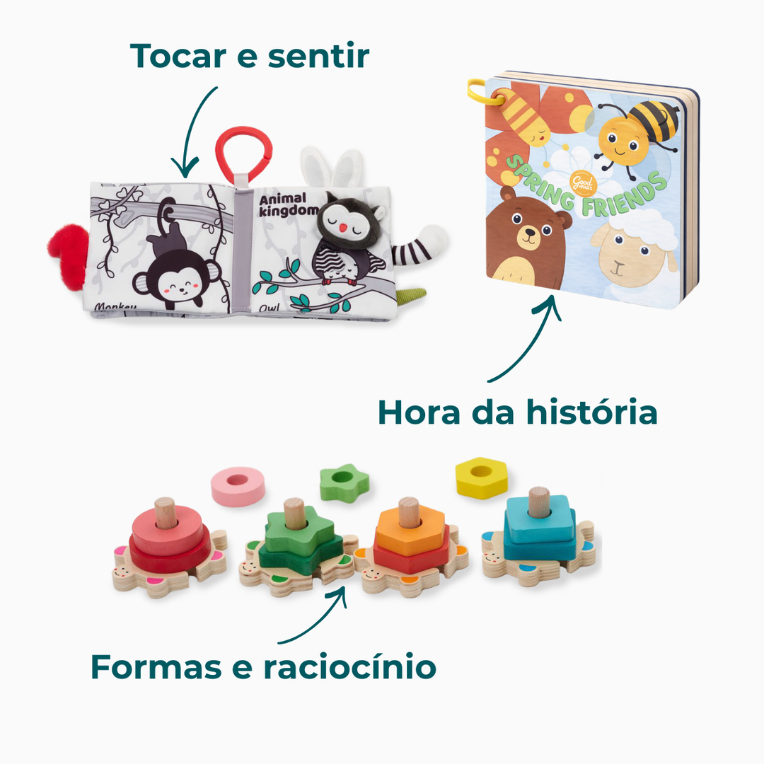 Subscrição anual de kits de brincar (1–2 anos) — 4 kits por ano — GoodevasBox